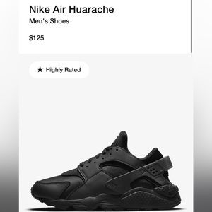Air huarache - black - Men’s size 10.5